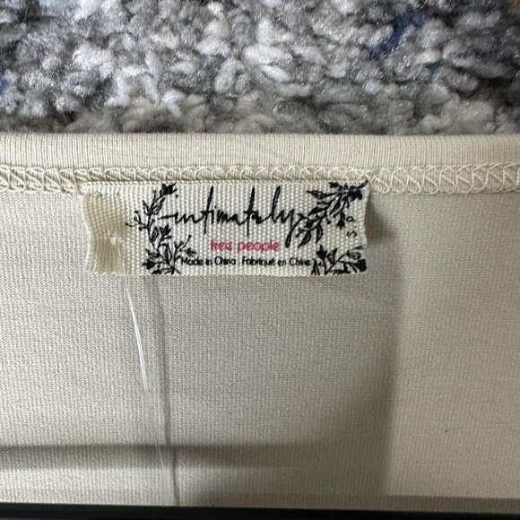 Free People Bodysuit Womens Small Cuban Sand Square Neck Long Sleeve Intimately - Picture 2 of 7